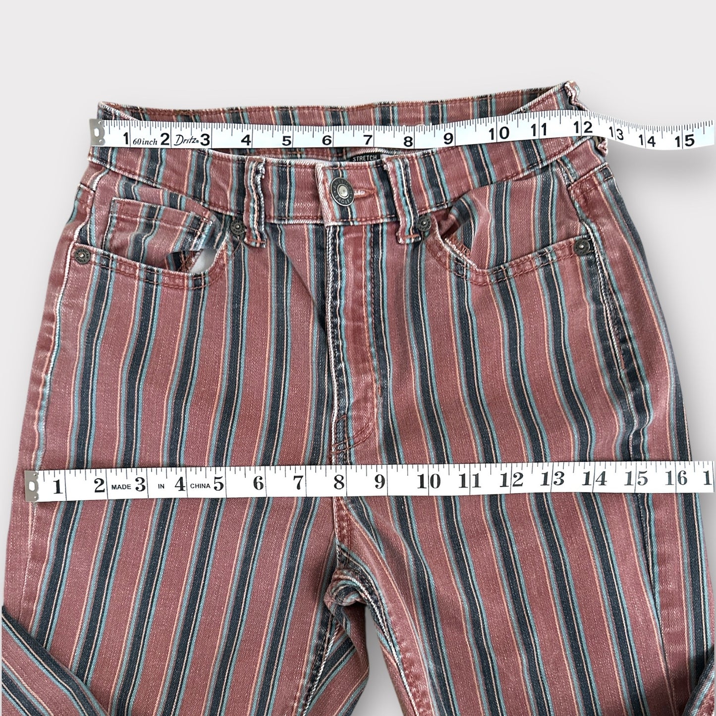 American Eagle Skinny Straight Pinstriped Jeans 00 Reg