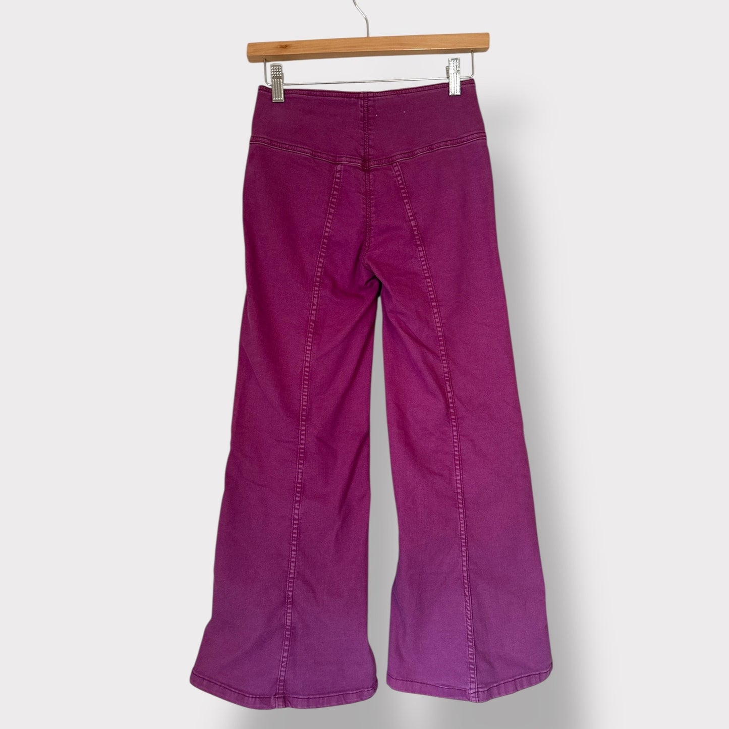 Pilcro by anthropologie high rise wide leg capri purple 25