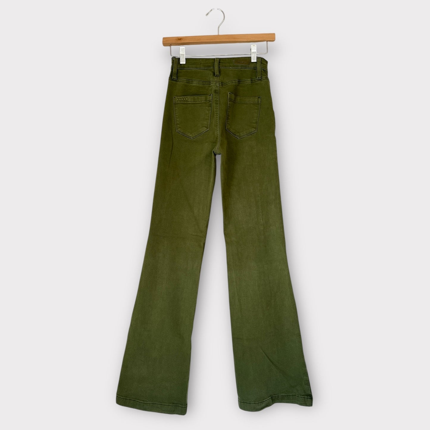 Blank NYC 4 button High Rise Flare - Army Green 24