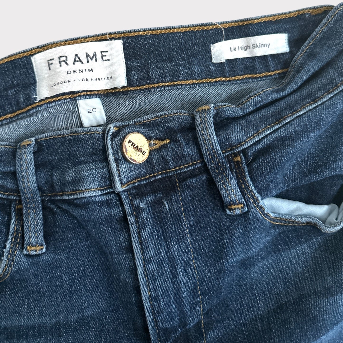 Frame Le High Skinny Distressed Frey 26
