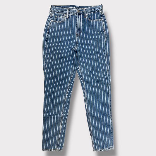 American Eagle Pinstriped mom jean 0 regular
