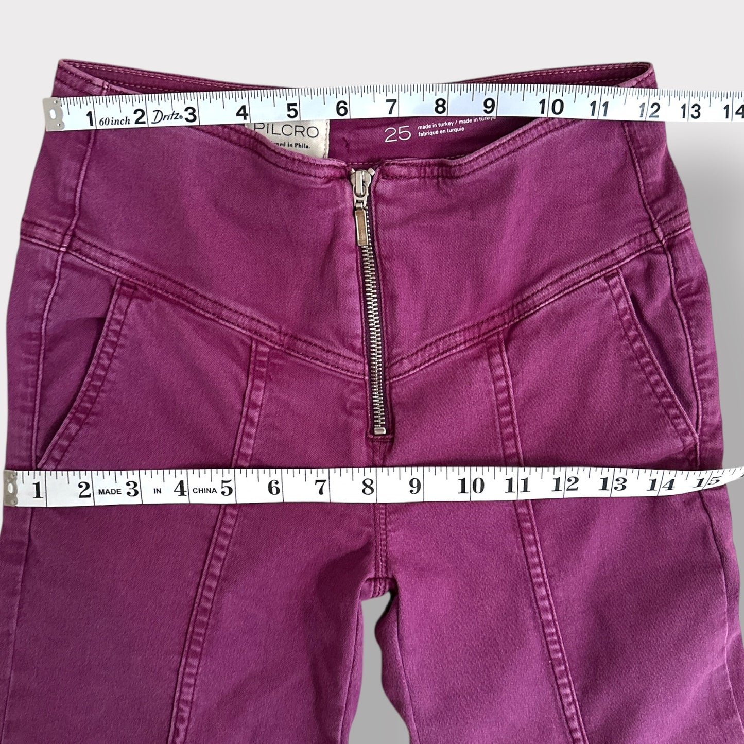 Pilcro by anthropologie high rise wide leg capri purple 25