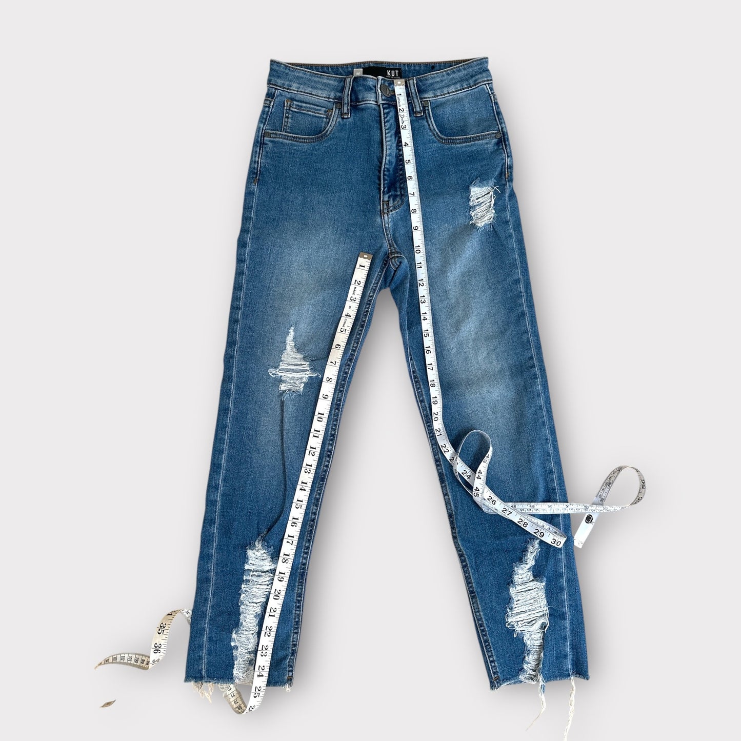 Kut From The Kloth High Rise Elizabeth Fab Ab Crop Straight Leg 00