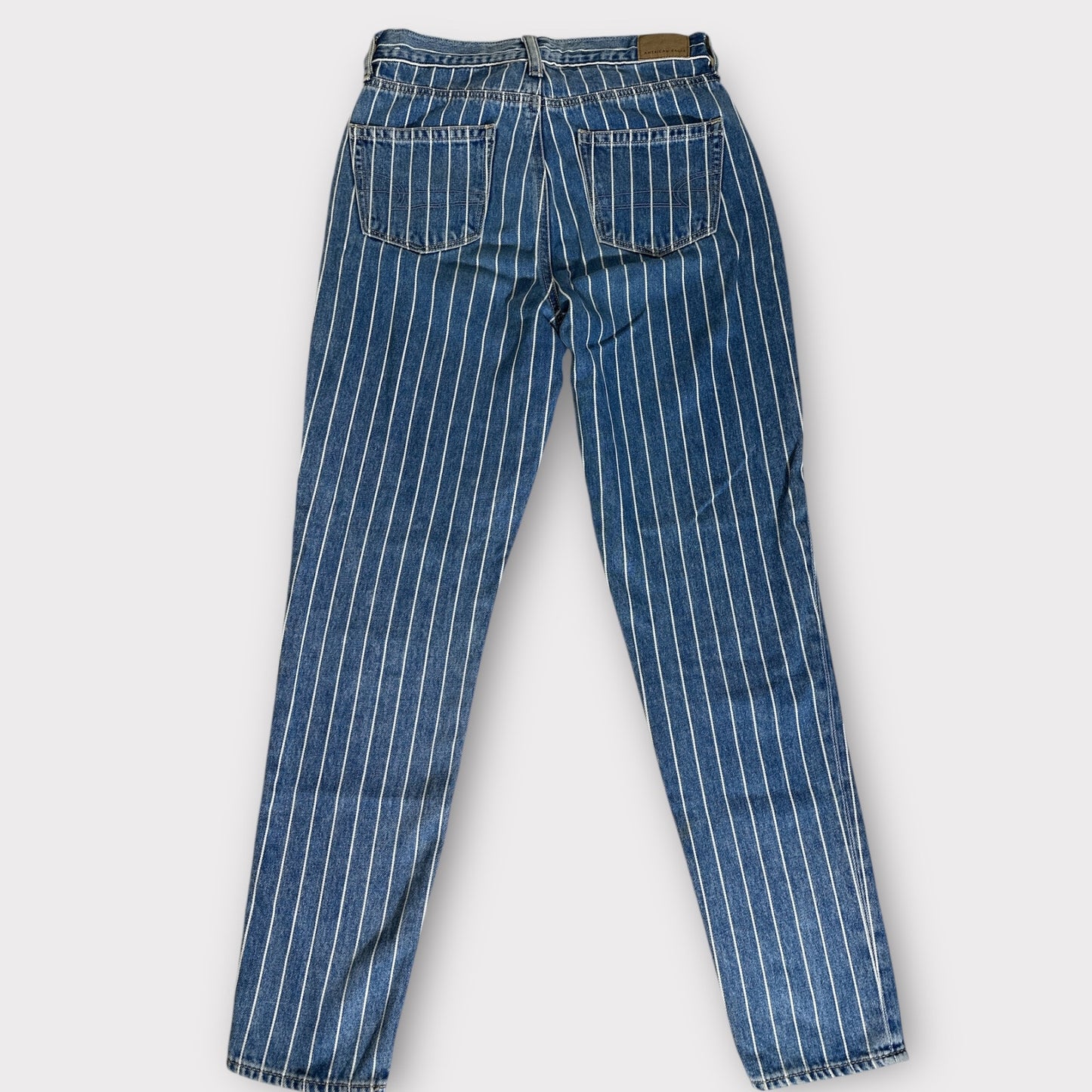 American Eagle Pinstriped mom jean 0 regular