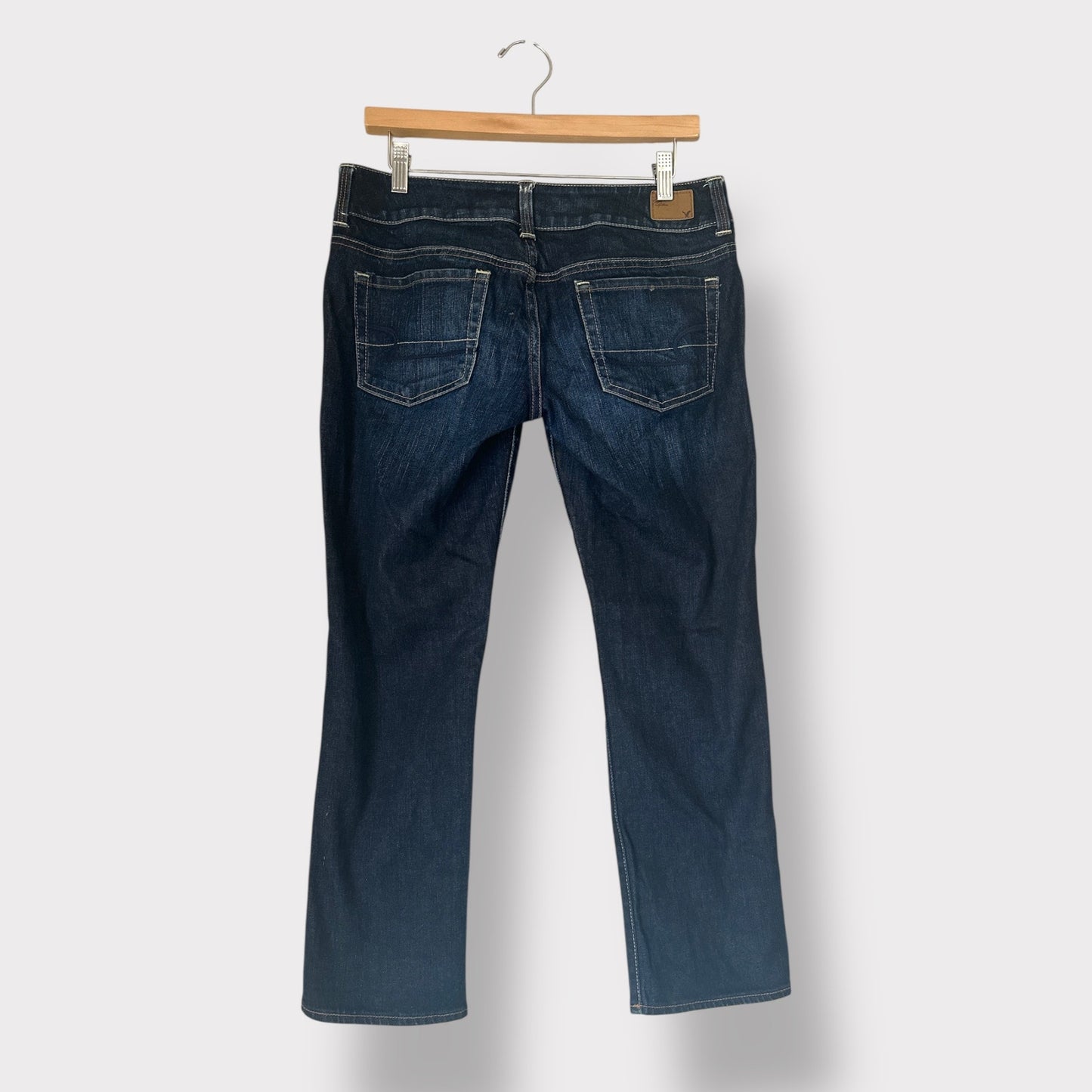 Y2k American Eagle Low Rise Artist Crop Dark wash size 6