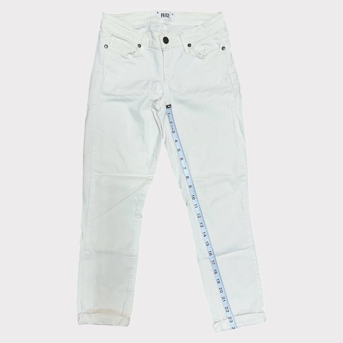 Paige White Kylie Crop jeans EUC 24