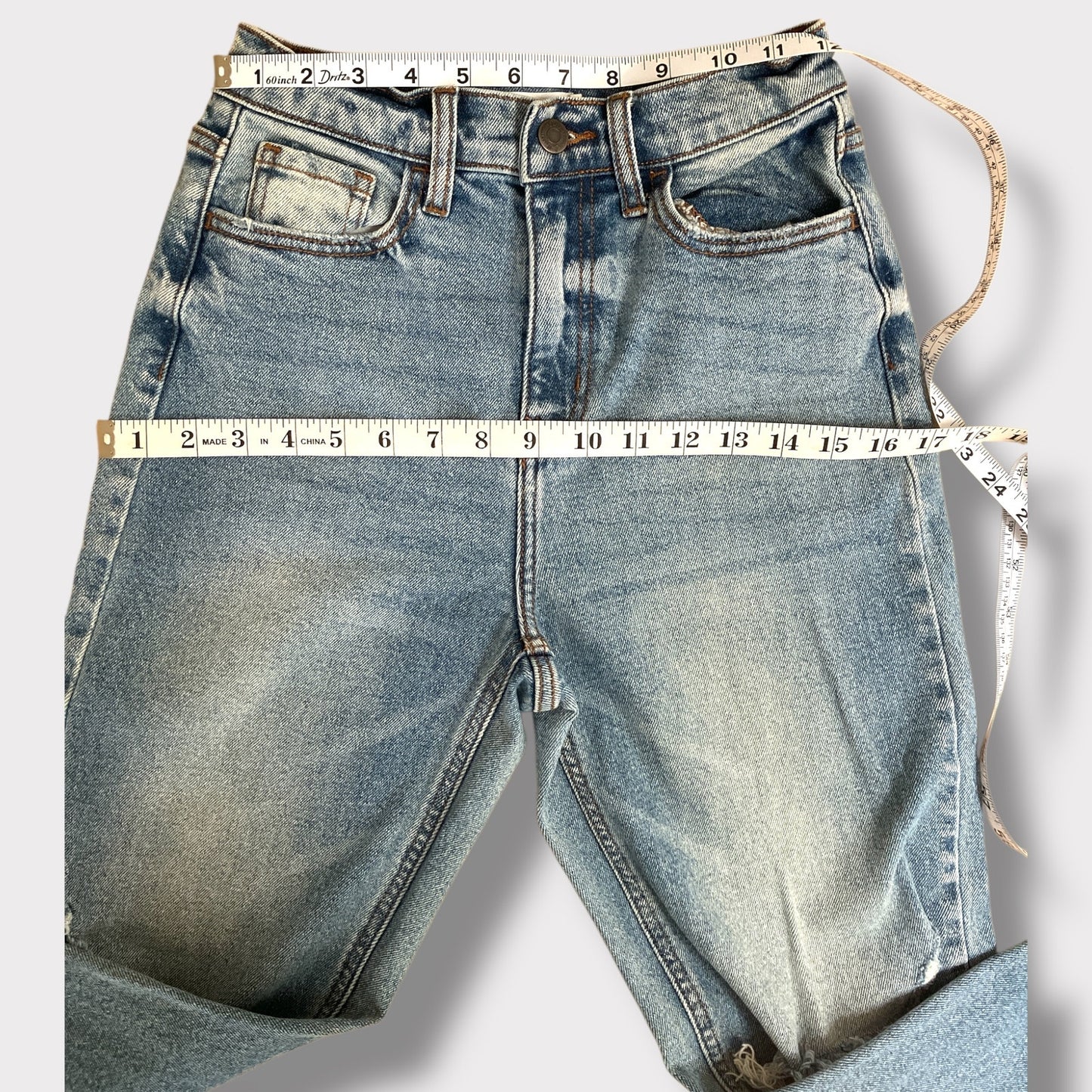 Cello Dad Jean High rise baggy fit cropped light wash 0 24