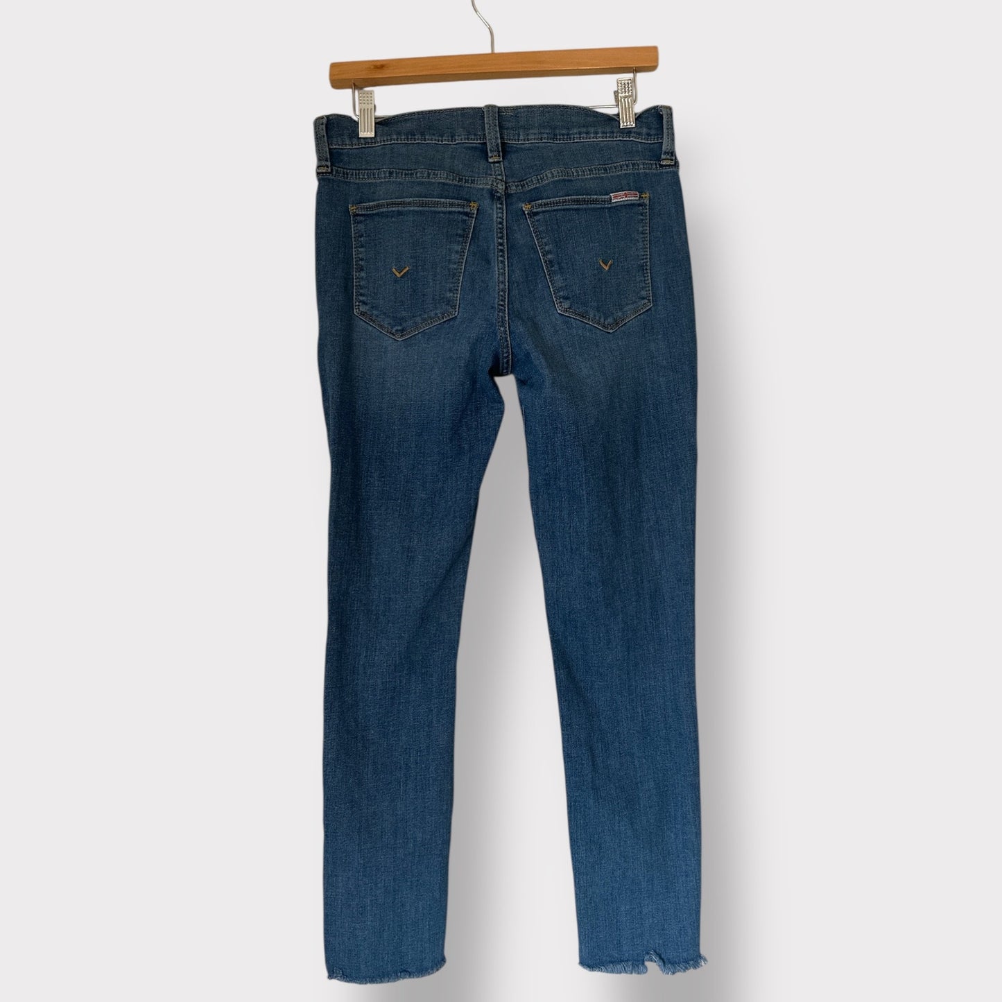 Hudson jeans Natalie skinny distressed frayed hem size 28