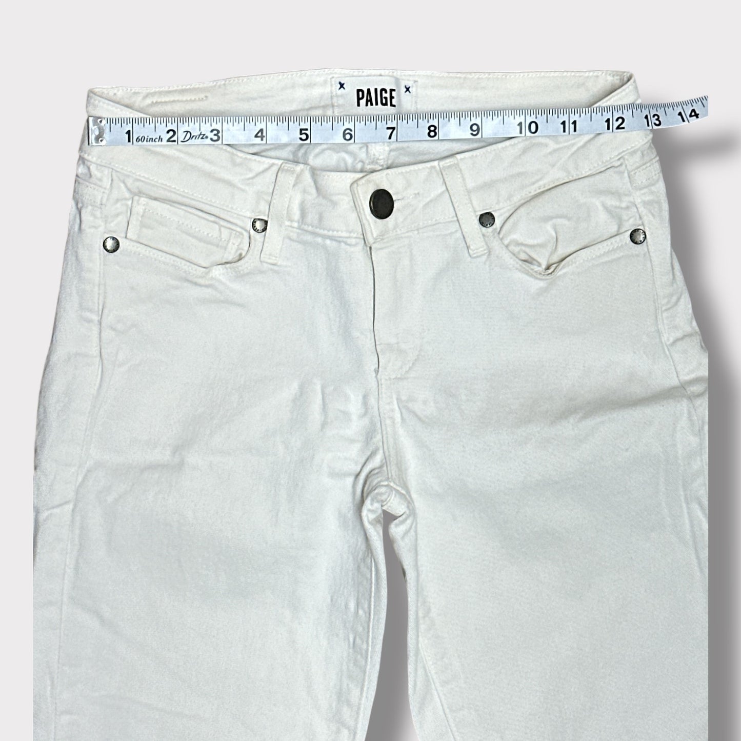 Paige White Kylie Crop jeans EUC 24
