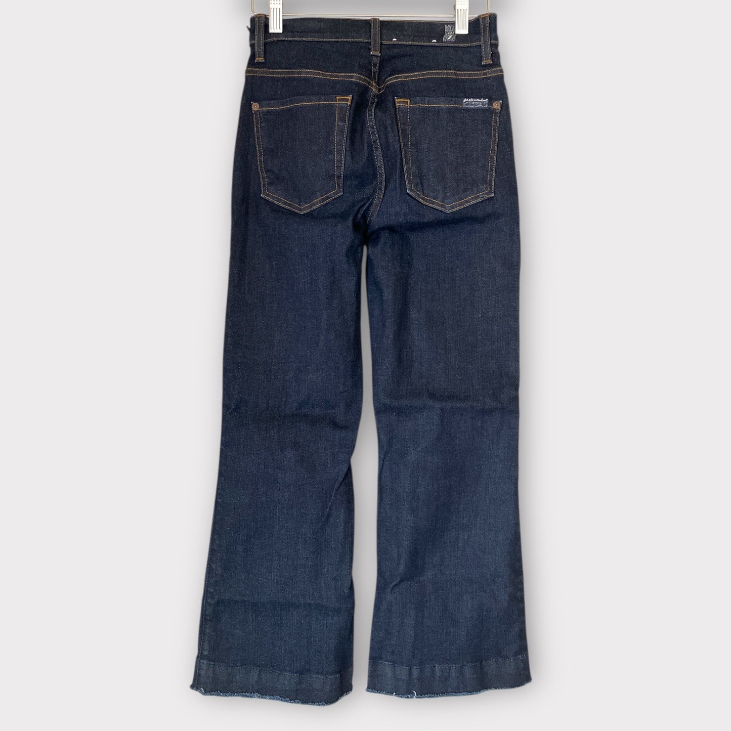 7 For All Mankind Cropped Ali Flare dark wsah euc 24