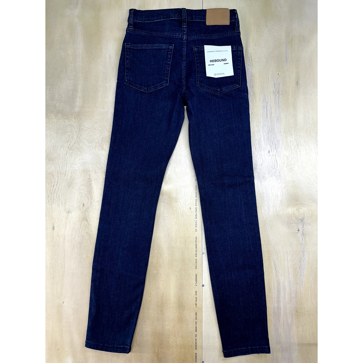 French Connection rebound 4xxxxs dark wash mid rise skinny