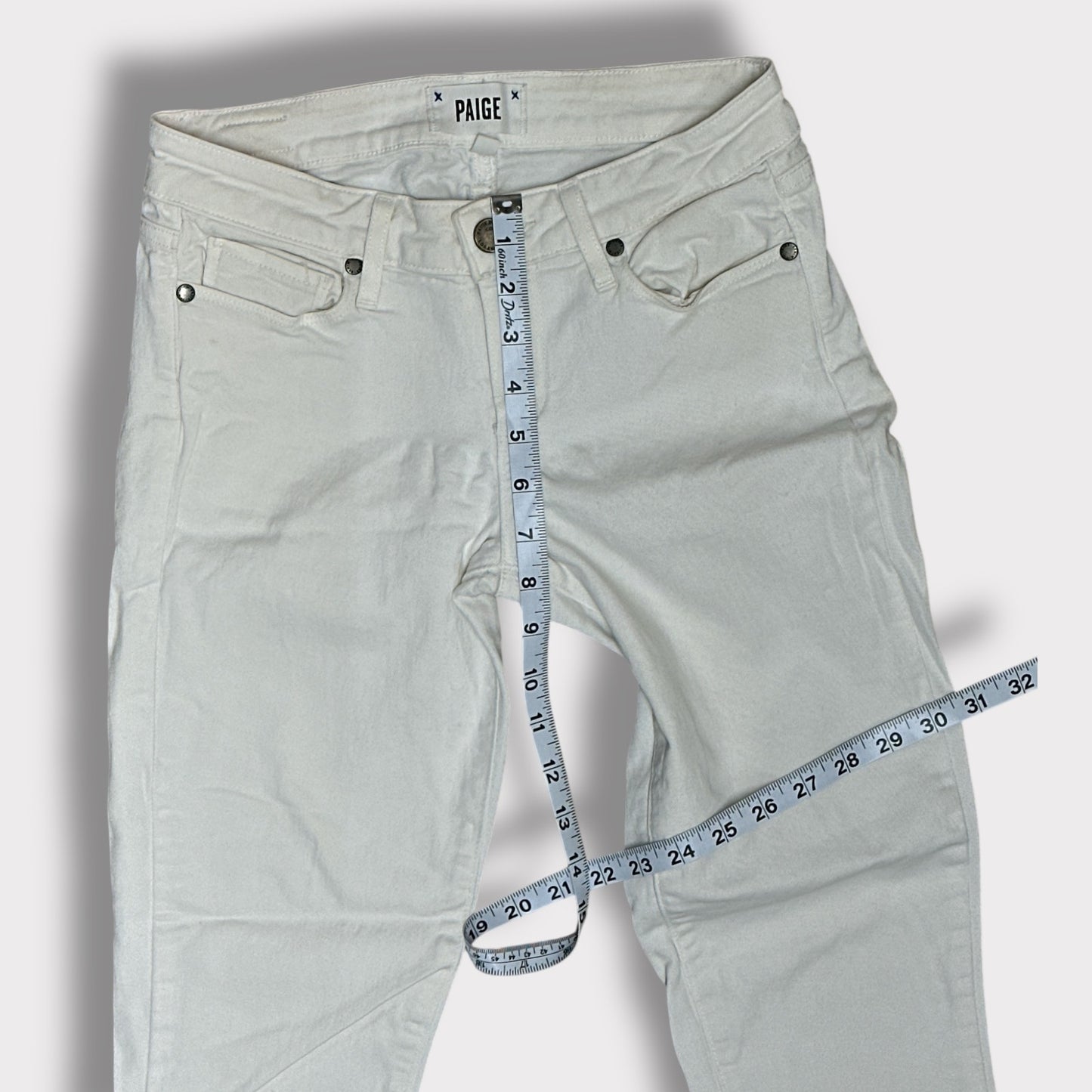 Paige White Kylie Crop jeans EUC 24