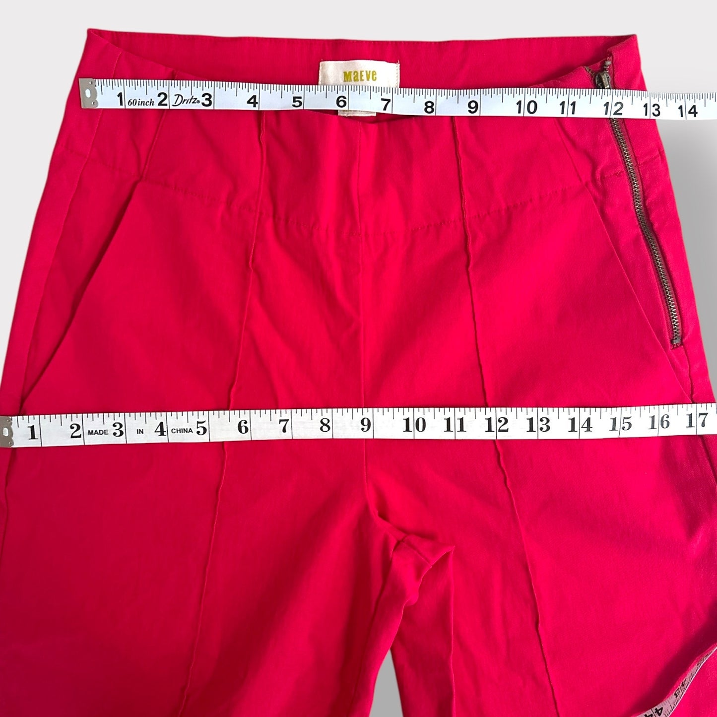Maeve by anthropologie fuschia high rise capri size 4
