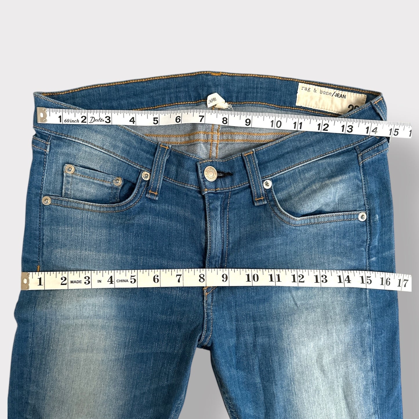 Rag & Bone Jean light wash low rise skinny