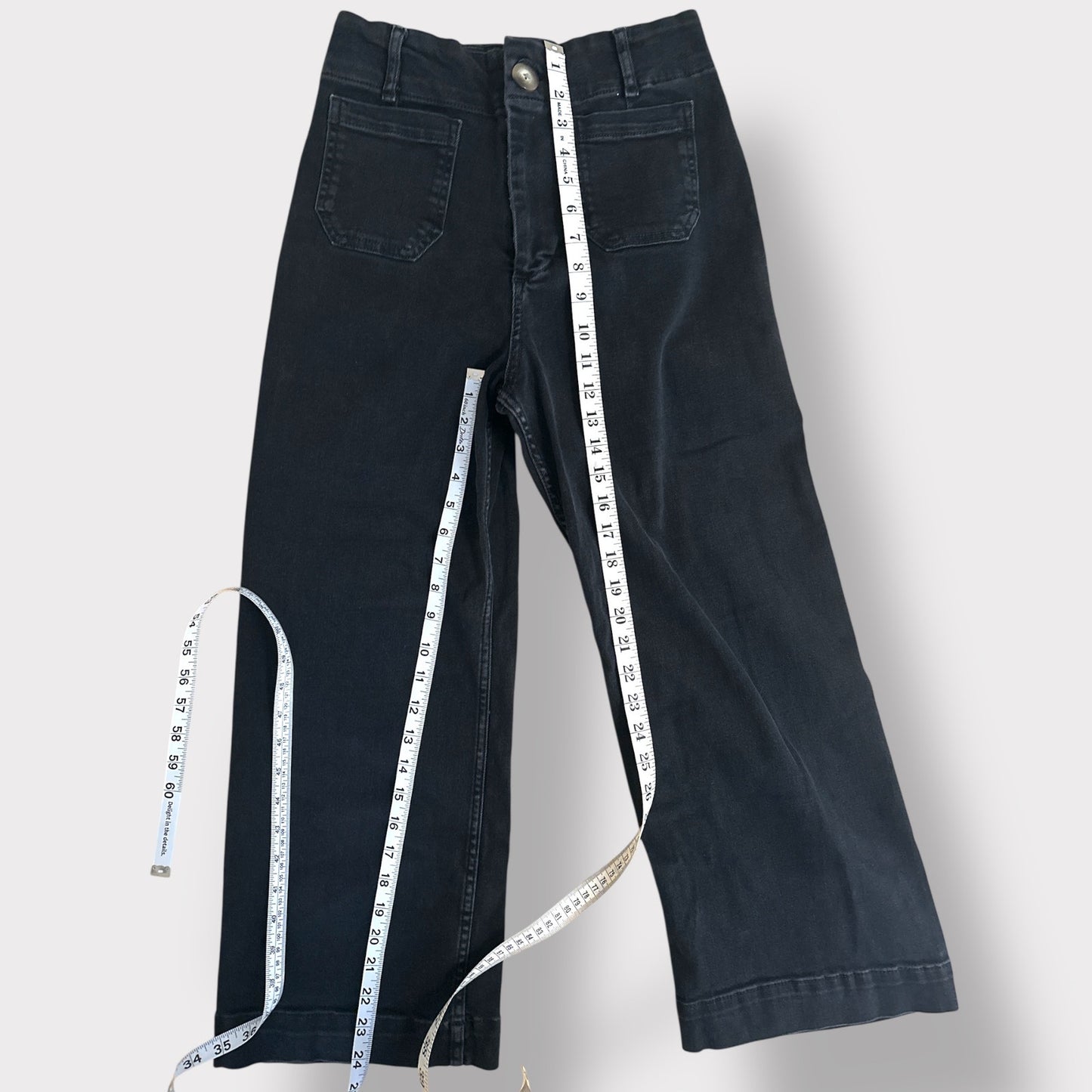 Maeve By Anthropologie wide leg hipster cropped trouser 28