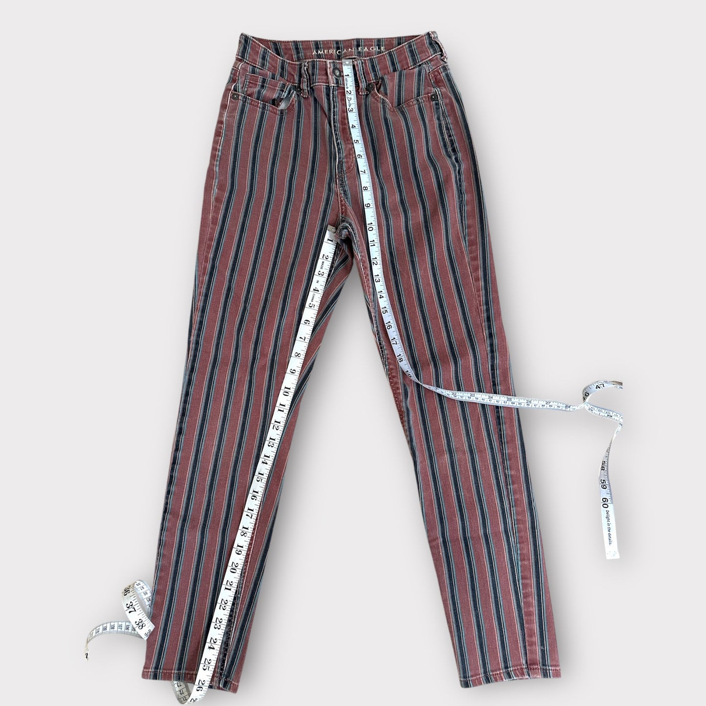 American Eagle Skinny Straight Pinstriped Jeans 00 Reg